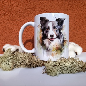 Kutyás bögre - Border Collie, Otthon & Életmód, Konyhafelszerelés, tálalás, Tálalás, Bögre & Csésze, Decoupage, transzfer és szalvétatechnika, MESKA