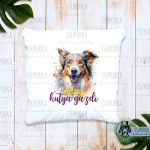 Párnahuzat kutyás - border collie, Otthon & Életmód, Lakástextil, Párna & Párnahuzat, Fotó, grafika, rajz, illusztráció, Decoupage, transzfer és szalvétatechnika, MESKA