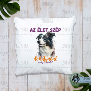 Párnahuzat kutyás - border collie, Otthon & Életmód, Lakástextil, Párna & Párnahuzat, Fotó, grafika, rajz, illusztráció, Decoupage, transzfer és szalvétatechnika, MESKA