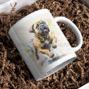 Kutyás bögre - Bullmastiff, Otthon & Életmód, Konyhafelszerelés, tálalás, Tálalás, Bögre & Csésze, Decoupage, transzfer és szalvétatechnika, MESKA