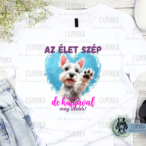 Kutyás unisex póló - Westie, Ruha & Divat, Női ruha, Póló, felső, , MESKA