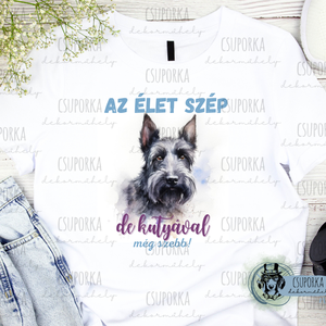 Kutyás unisex póló - Schnauzer, Ruha & Divat, Női ruha, Póló, felső, , MESKA