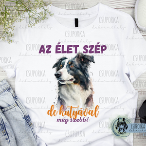 Kutyás unisex póló - Border Collie 3, Ruha & Divat, Női ruha, Póló, felső, , MESKA