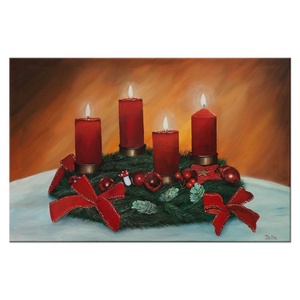 Advent  akril festmény  40 x 60 cm  vászon, Művészet, Festmény, Akril, Festészet, MESKA