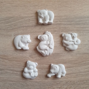 Festhető gipsz figura csomag - panda- és koala macik, DIY (Csináld magad), Egységcsomag, Mindenmás, MESKA