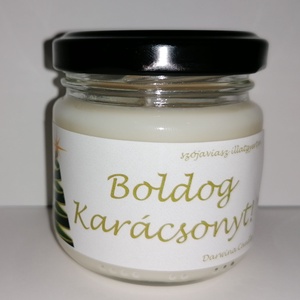 Karácsonyi szójagyertya 100ml - otthon & életmód - gyertya, illat, aroma - gyertya - Meska.hu