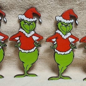 Grinch karácsonyfa díszek  - karácsony - karácsonyi lakásdekoráció - karácsonyfadíszek - Meska.hu