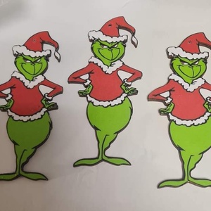 Grinch karácsonyfa díszek  - karácsony - karácsonyi lakásdekoráció - karácsonyfadíszek - Meska.hu