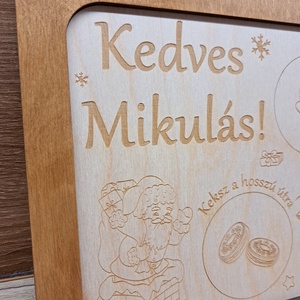 Mikulás tálca  - karácsony - mikulás - mikulás beltéri dekoráció - Meska.hu