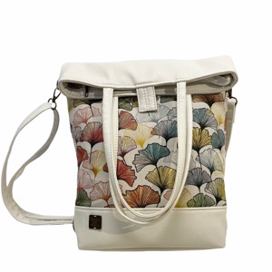 SuziartBag Beige ginkgo mintás 3in1 hátizsák, Táska & Tok, Kézitáska & válltáska, Válltáska, , MESKA