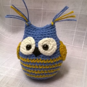 Bagoly Bertold- horgolt, amigurumi bagoly  -  - Meska.hu