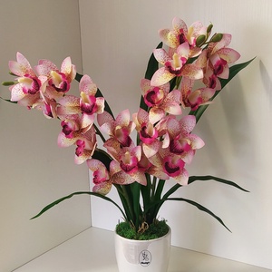 Mű orchidea cymbidium, Otthon & Életmód, Dekoráció, Asztal és polc dekoráció, Asztaldísz, Virágkötés, MESKA