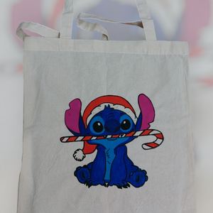 Lilo és Stitch vászontáska, Művészet, Festmény, Festmény vegyes technika, Festészet, MESKA