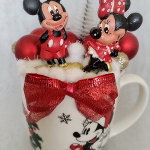 Mickey és Minnie bögrés dísz, Karácsony, Adventi díszek, Adventi asztaldísz, Mindenmás, MESKA