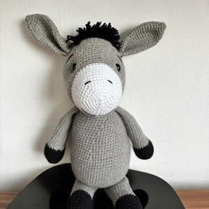 Szamár amigurumi - játék & sport - plüssállat & játékfigura - plüss mesefigurák - Meska.hu