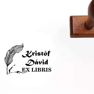 Penna mintájú ex libris pecsét, Otthon & Életmód, Papír írószer, Gravírozás, pirográfia, MESKA