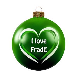 I love Fradi! karácsonyi dísz 8cm - Meska.hu