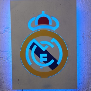 Real Madrid logo - világító falikép - Meska.hu