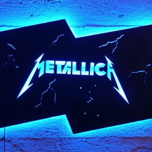 Metallica  - világító falikép - otthon & életmód - dekoráció - kép & falikép - fából készült kép - Meska.hu