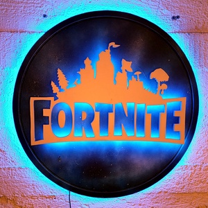 Fortnite - világító falikép - Meska.hu