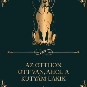 BEAGLE - Az otthon ott van, ahol a kutyám lakik - vászonkép - otthon & lakás - dekoráció - kép & falikép - vászonkép - Meska.hu