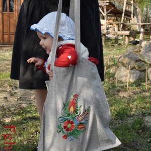 Fehérnép somogyi cekkere (szürke) - táska & tok - bevásárlás & shopper táska - shopper, textiltáska, szatyor - Meska.hu