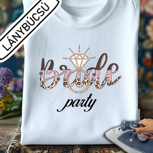 Lánybúcsú vasalható matrica, bride party, leopárd minta (L018) - esküvő - lánybúcsú - Meska.hu