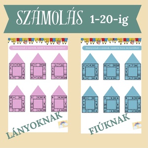 Számolás gyakorlása 1-20-ig lányoknak és fiúknak, , Fotó, grafika, rajz, illusztráció, MESKA