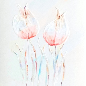 Tulipános fotóalbum 13x18 cm-es fotóknak - esküvő - emlék & ajándék - album & fotóalbum - Meska.hu