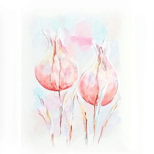 Tulipános fotóalbum 13x18 cm-es fotóknak, Esküvő, Emlék & Ajándék, Album & Fotóalbum, Könyvkötés, Festészet, MESKA