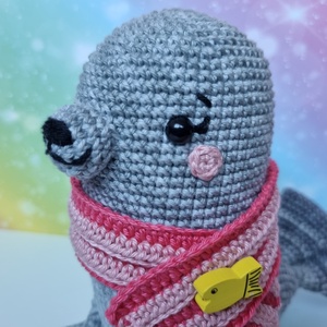 Horgolt fóka amigurumi - játék & sport - plüssállat & játékfigura - más figura - Meska.hu