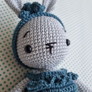 Horgolt szürke nyuszi amigurumi - játék & sport - plüssállat & játékfigura - nyuszi - Meska.hu