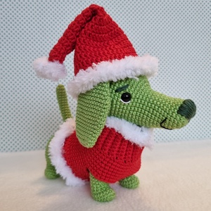 Horgolt Grincs tacskó amigurumi - Meska.hu