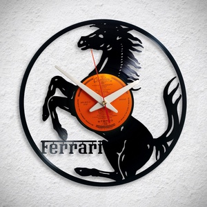 Ferrari logo - Bakelit falióra, Otthon & Életmód, Dekoráció, Fali és függő dekoráció, Falióra & óra, Újrahasznosított alapanyagból készült termékek, MESKA