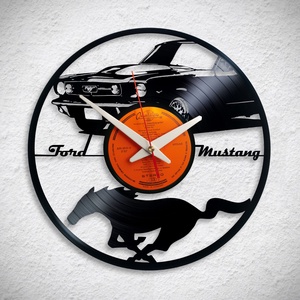 Ford Mustang - Bakelit falióra, Otthon & Lakás, Dekoráció, Fali és függő dekoráció, Falióra & óra, Újrahasznosított alapanyagból készült termékek, MESKA