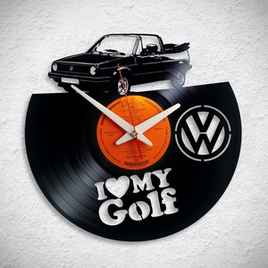 VW Golf Cabrio - különböző - Bakelit falióra - otthon & lakás - dekoráció - fali és függő dekoráció - falióra & óra - Meska.hu