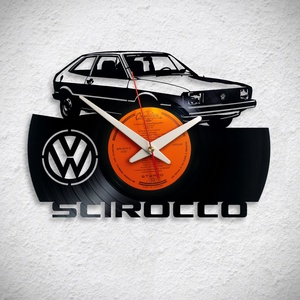 VW Scirocco - Bakelit falióra, Otthon & Lakás, Dekoráció, Fali és függő dekoráció, Falióra & óra, Újrahasznosított alapanyagból készült termékek, MESKA