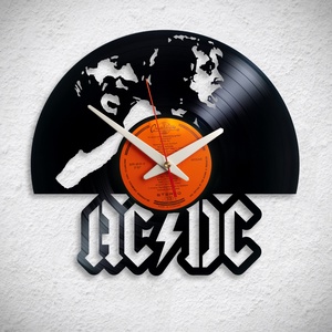 AC/DC - Bakelit falióra, Otthon & Lakás, Dekoráció, Fali és függő dekoráció, Falióra & óra, Újrahasznosított alapanyagból készült termékek, MESKA