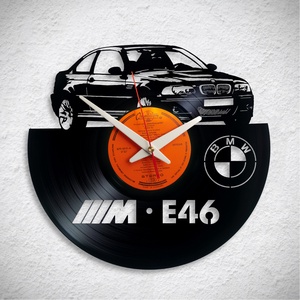 BMW E46 - Bakelit falióra, Otthon & Életmód, Dekoráció, Fali és függő dekoráció, Falióra & óra, Újrahasznosított alapanyagból készült termékek, MESKA