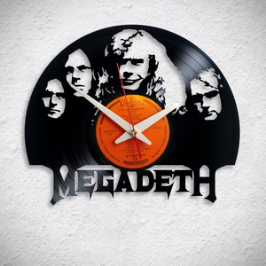 Megadeth - Bakelit falióra, Otthon & Életmód, Dekoráció, Fali és függő dekoráció, Falióra & óra, Újrahasznosított alapanyagból készült termékek, MESKA