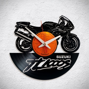 Suzuki TL 1000S - Bakelit falióra, Otthon & Életmód, Dekoráció, Fali és függő dekoráció, Falióra & óra, Újrahasznosított alapanyagból készült termékek, MESKA