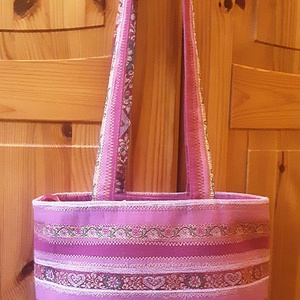 AKCIÓS City bag pink oldal- és kézitáska díszes mintákkal - táska & tok - kézitáska & válltáska - kézitáska - Meska.hu