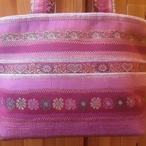 AKCIÓS City bag pink oldal- és kézitáska díszes mintákkal - táska & tok - kézitáska & válltáska - kézitáska - Meska.hu