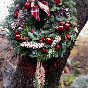 )Téli természet -Karácsonyi  ,adventi  koszorú asztaldisz   - karácsony - adventi díszek - adventi asztaldísz - Meska.hu