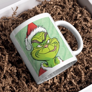 Grinch bögre, Művészet, Grafika & Illusztráció, Digitális, Fotó, grafika, rajz, illusztráció, MESKA