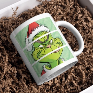 Grinch bögre, Művészet, Grafika & Illusztráció, Digitális, Fotó, grafika, rajz, illusztráció, MESKA