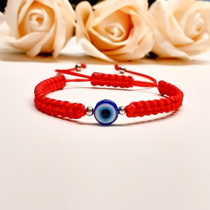 Védelmező Evil Eye állítható karkötő, Ékszer, Karkötő, Gyöngyös karkötő, Csomózás, Ékszerkészítés, MESKA