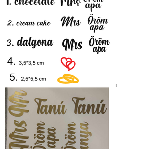 5 db-os ragasztható névmatrica, formamatrica személyes  ajándék, névnapi ajándék - otthon & lakás - papír írószer - matrica, matrica csomag - Meska.hu