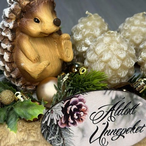 Áldott Ünnepeket adventi box - karácsony - adventi díszek - adventi gyertyadíszek és koszorúdíszek - Meska.hu