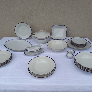 Zsolnay porcelán_6 személyes koronás, pajzspecsétes étkészlet - otthon & lakás - konyhafelszerelés, tálalás - tálalás - tányér & étkészlet - Meska.hu